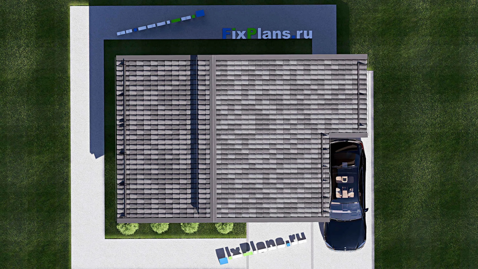 F-18413 - Проект одноэтажного дома 6 на 10, площадью 40 м² с 1 спальнями