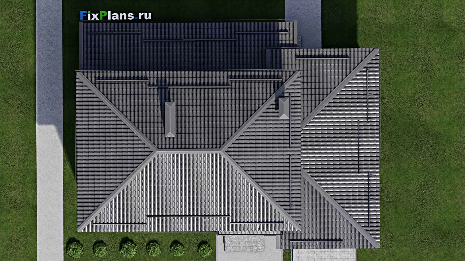 F-4508 - Планы двухэтажного дома 10 на 16, площадью 210 м² с террасой, балконом, гаражом на 2 машины и 3 спальнями