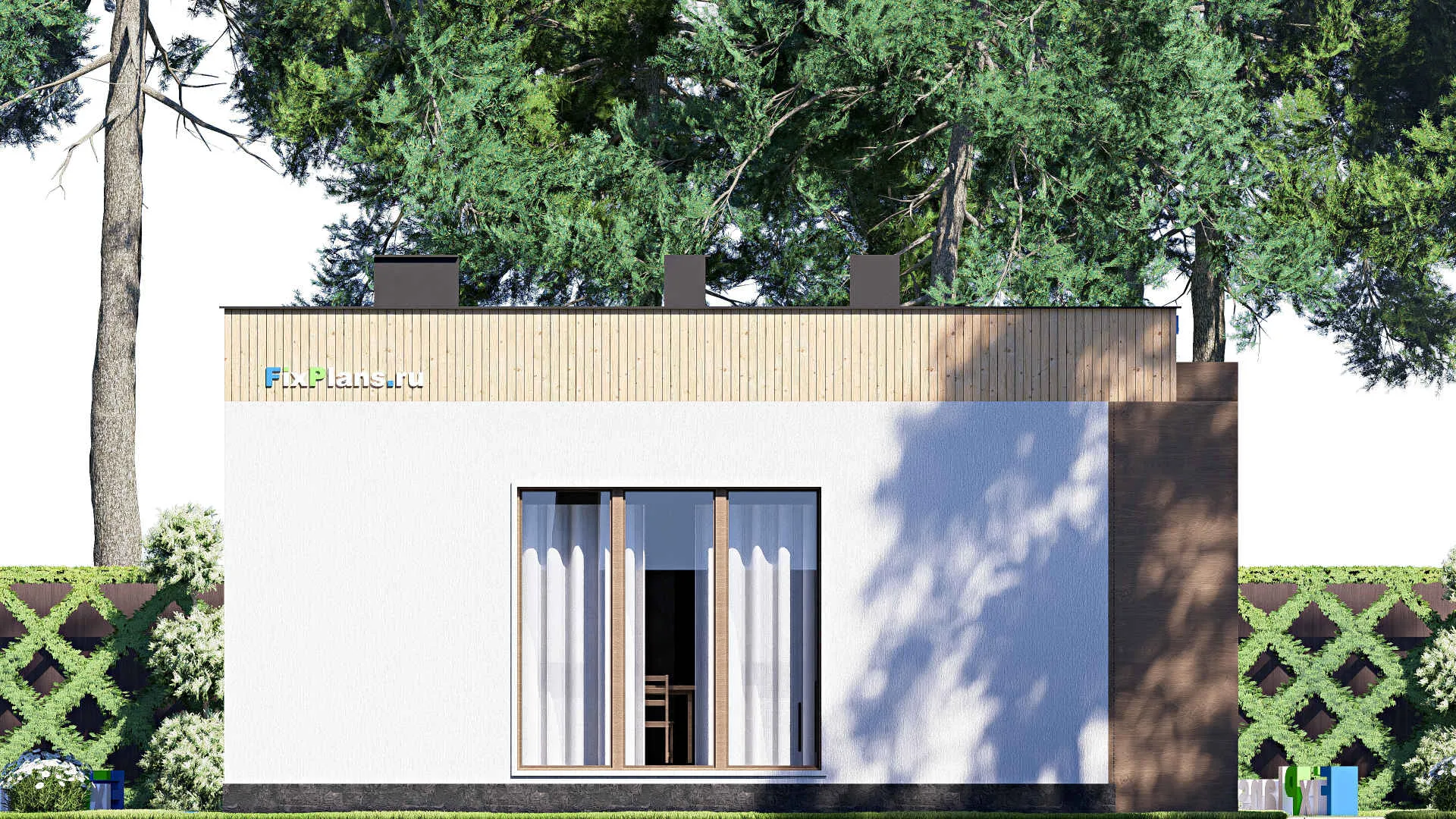 F-19304 - Проект одноэтажного дома 10 на 23, площадью 150 м² с 1 спальнями