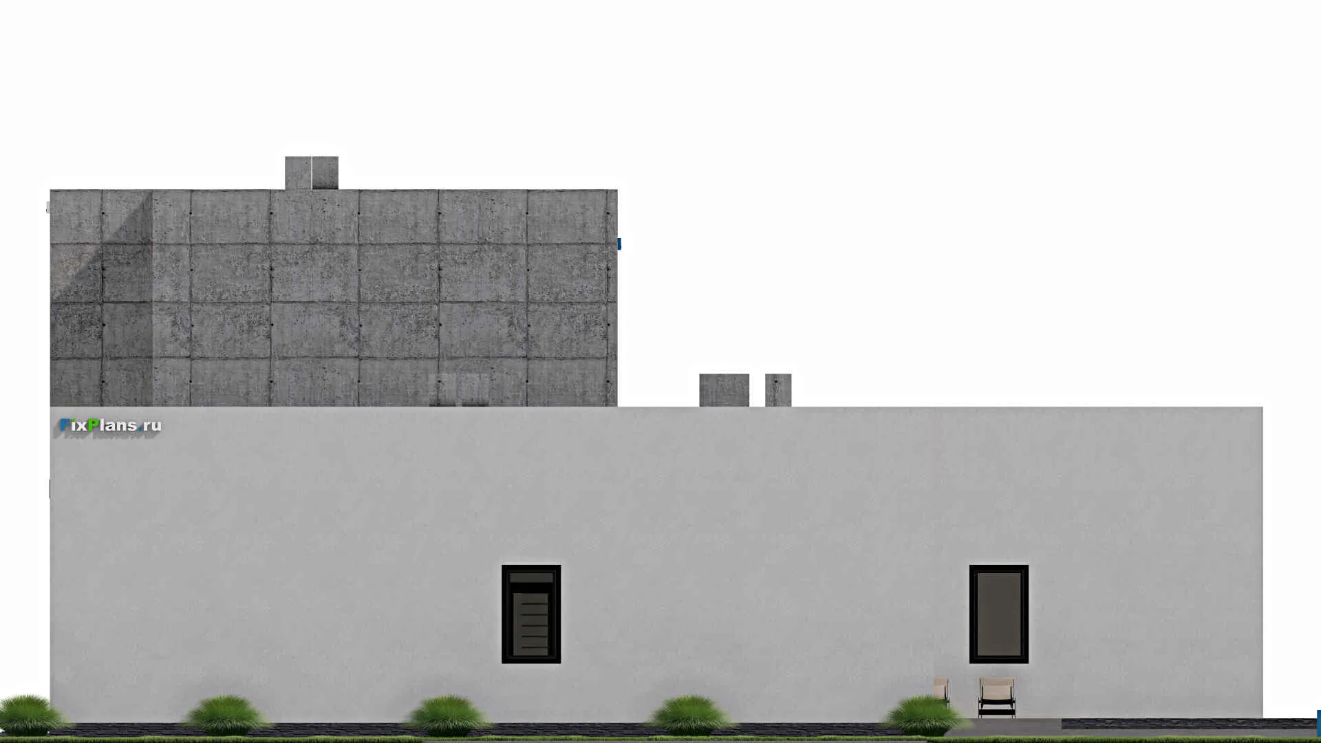 F-0359 - Планы двухэтажного дома 19 на 21, площадью 550 м² с террасой, балконом, баней, бассейном, спортзалом и 4 спальнями