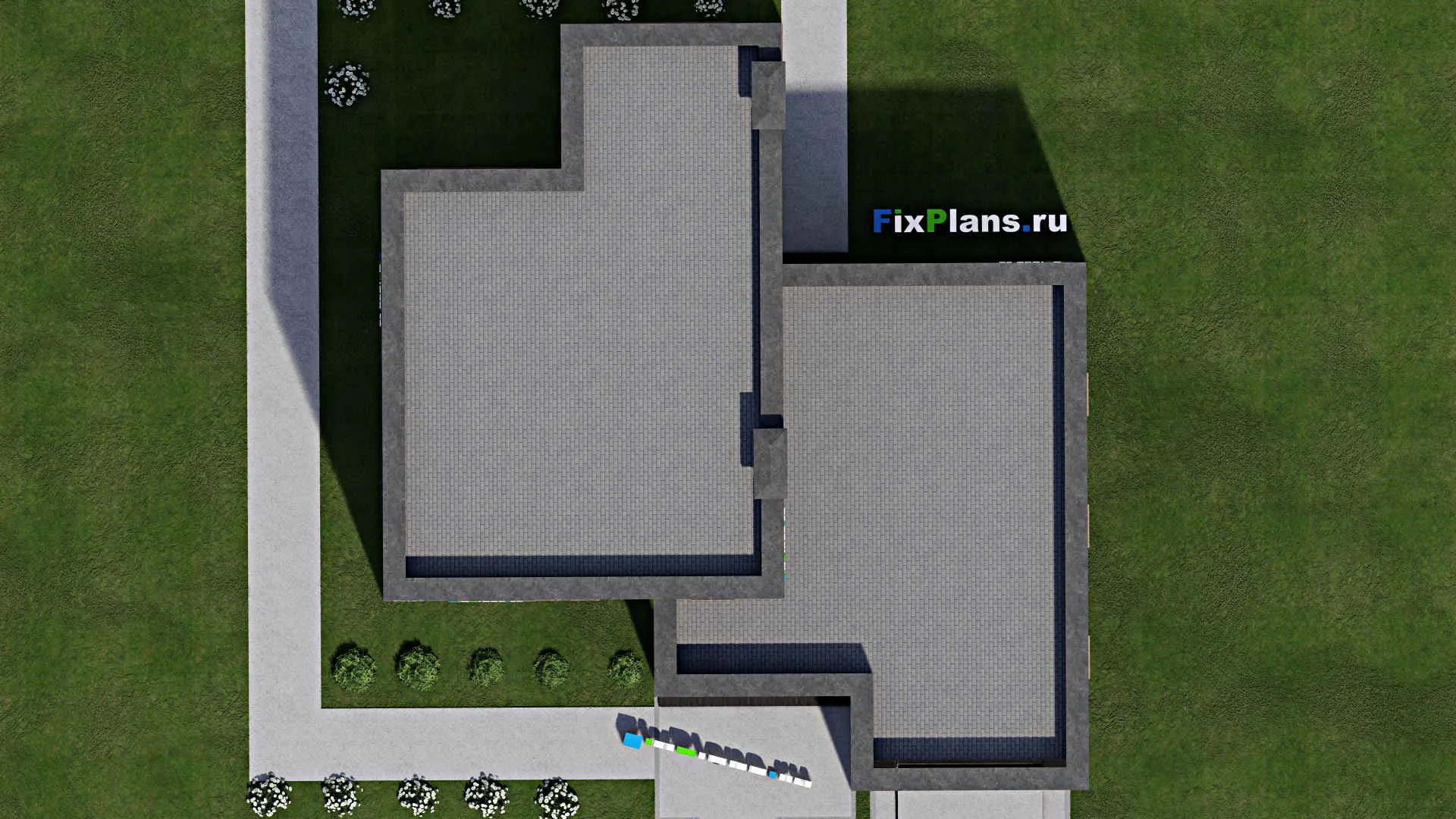 F-8108 - Планы двухэтажного дома 15 на 16, площадью 190 м² с гаражом на 2 машины и 4 спальнями