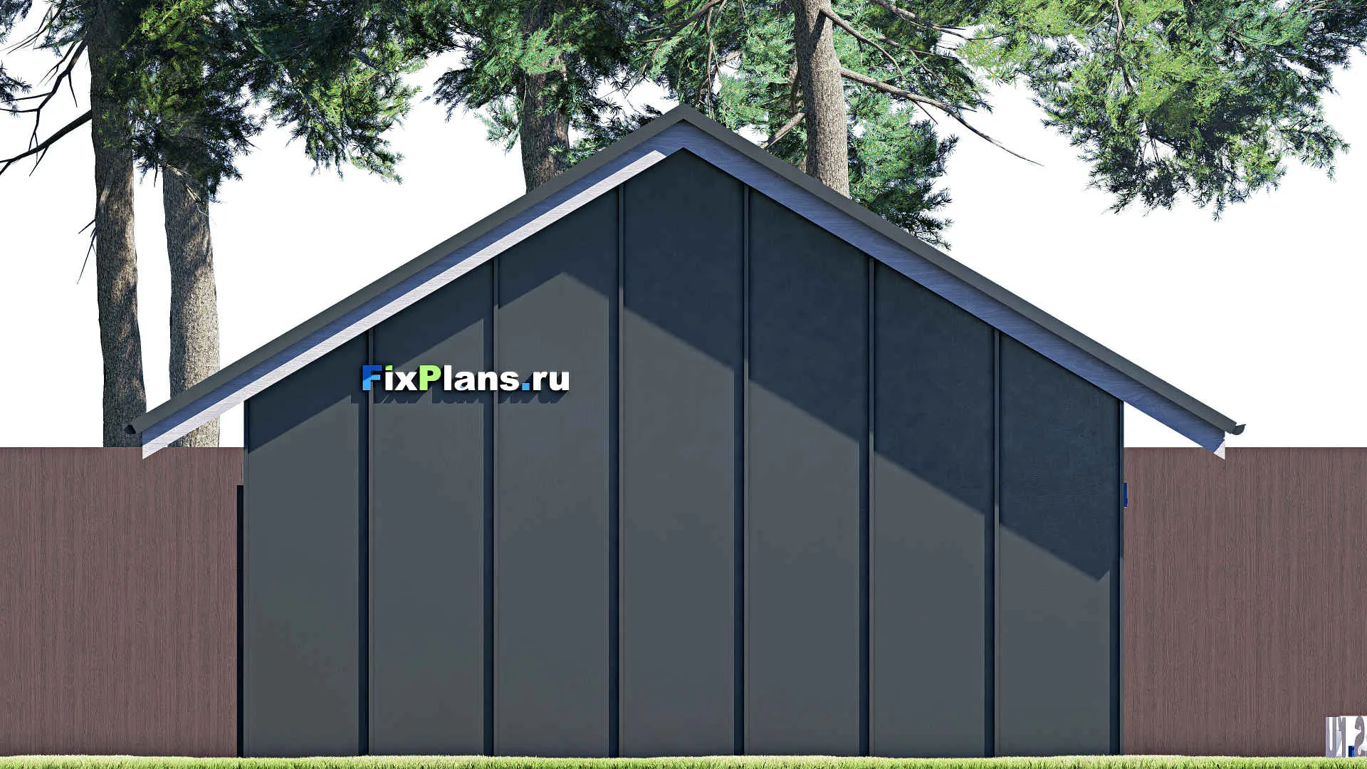 F-21185 - Проект гаража 7 на 8, площадью 50 м² на 2 машиноместа