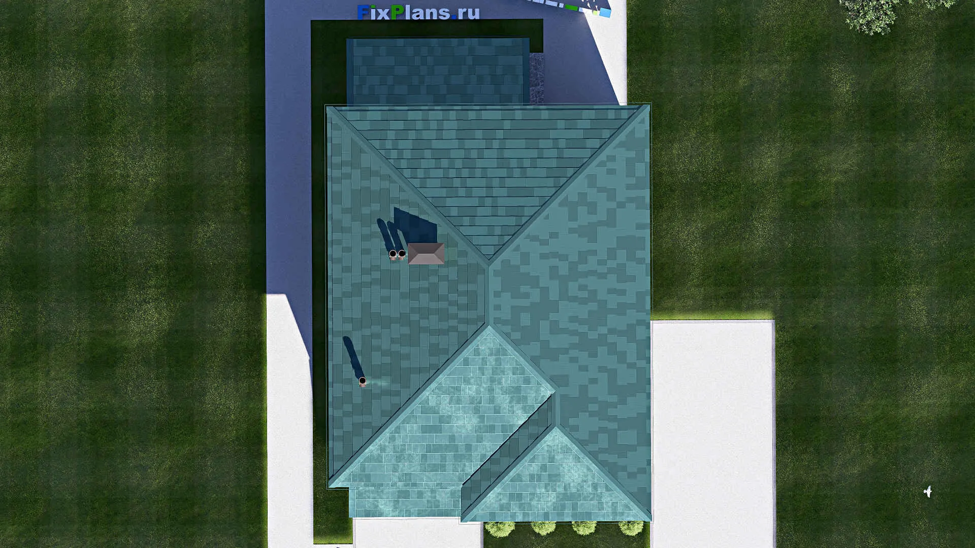 F-19007 - Проект одноэтажного дома 10 на 15, площадью 160 м² с террасой и 3 спальнями