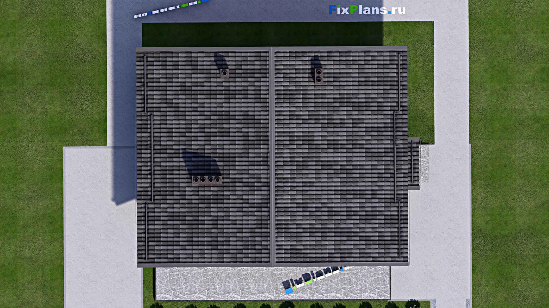 F-14534 - Проект дома с мансардой 13 на 14, площадью 160 м² с террасой и 4 спальнями