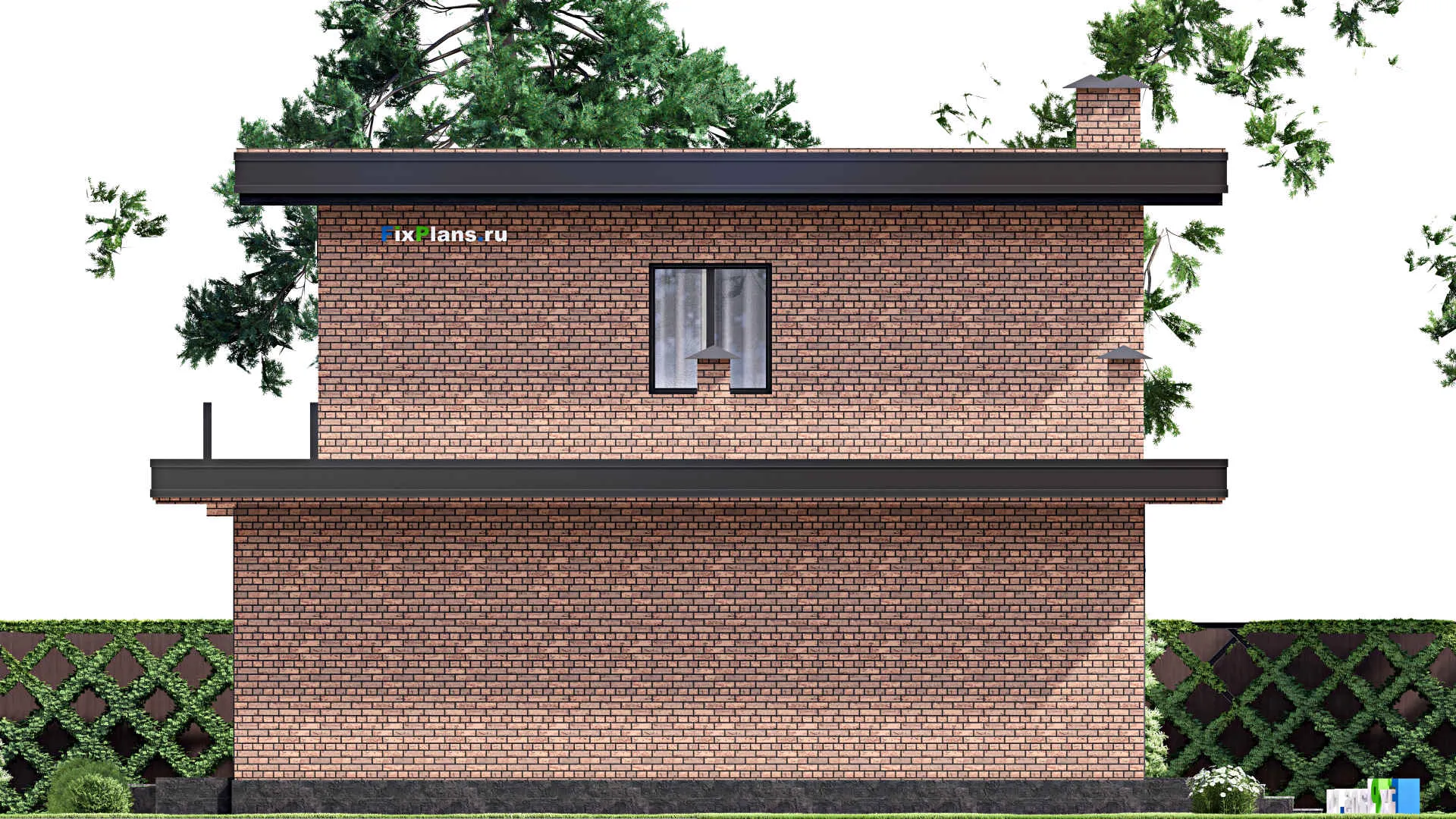 F-16838 - План одноэтажного дома 14 на 25, площадью 380 м² с террасой, балконом и 4 спальнями