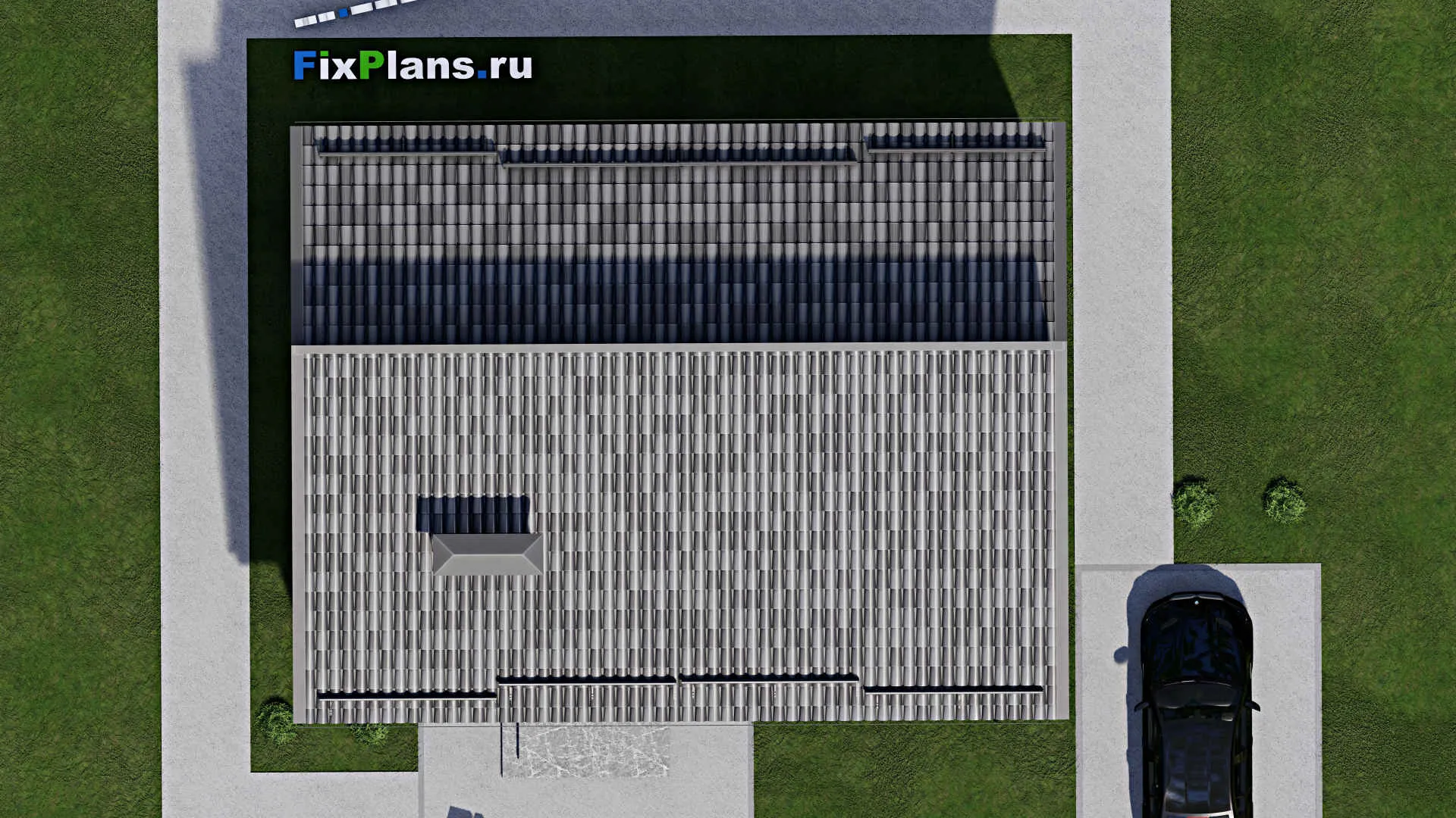 F-7001 - Проект одноэтажного дома 10 на 12, площадью 90 м² с 3 спальнями