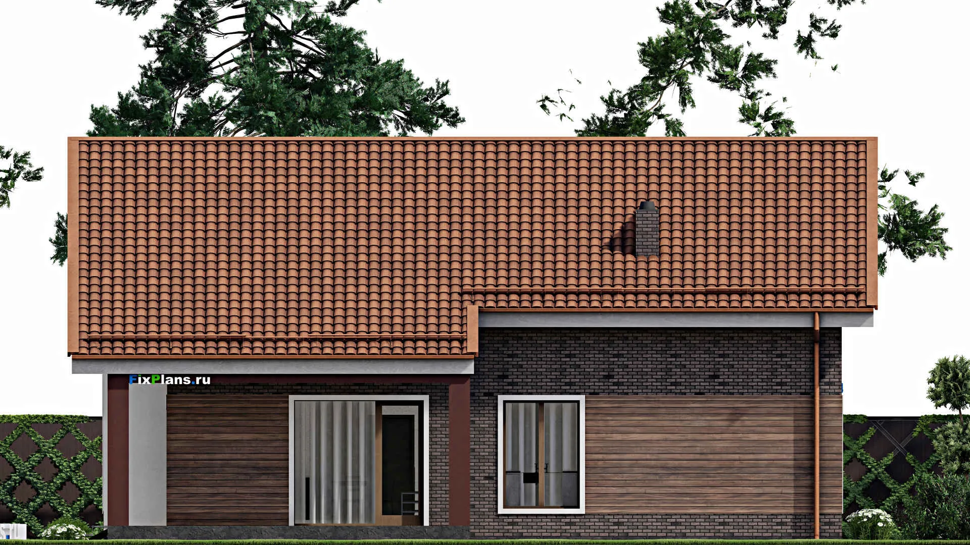 F-8315 - Проект одноэтажного дома 14 на 15, площадью 160 м² с 3 спальнями