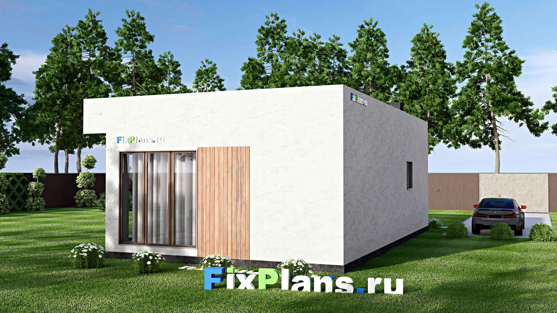 F-14984 - Проект бани 7 на 13, площадью 60 м² с 2 санузлами