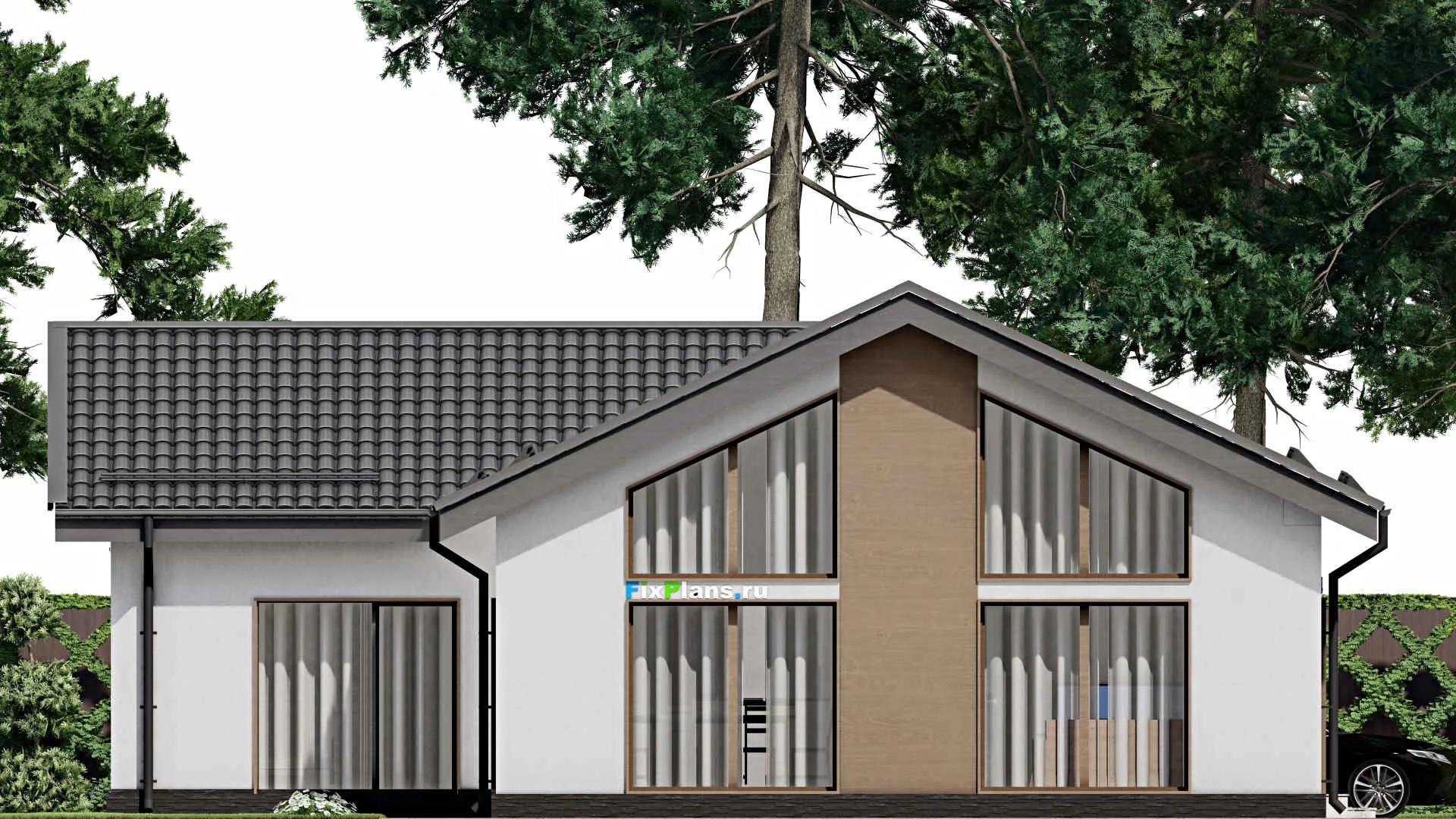 F-3203 - Проект одноэтажного дома 14 на 15, площадью 140 м² с 3 спальнями